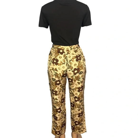 3/$30 🍂 International Concepts Brown Floral Silk Cigarette Pants - Picture 5 of 9